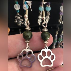 Artisan Handmade with love, dangling gorgeous beaded earrings.  One of a kind.